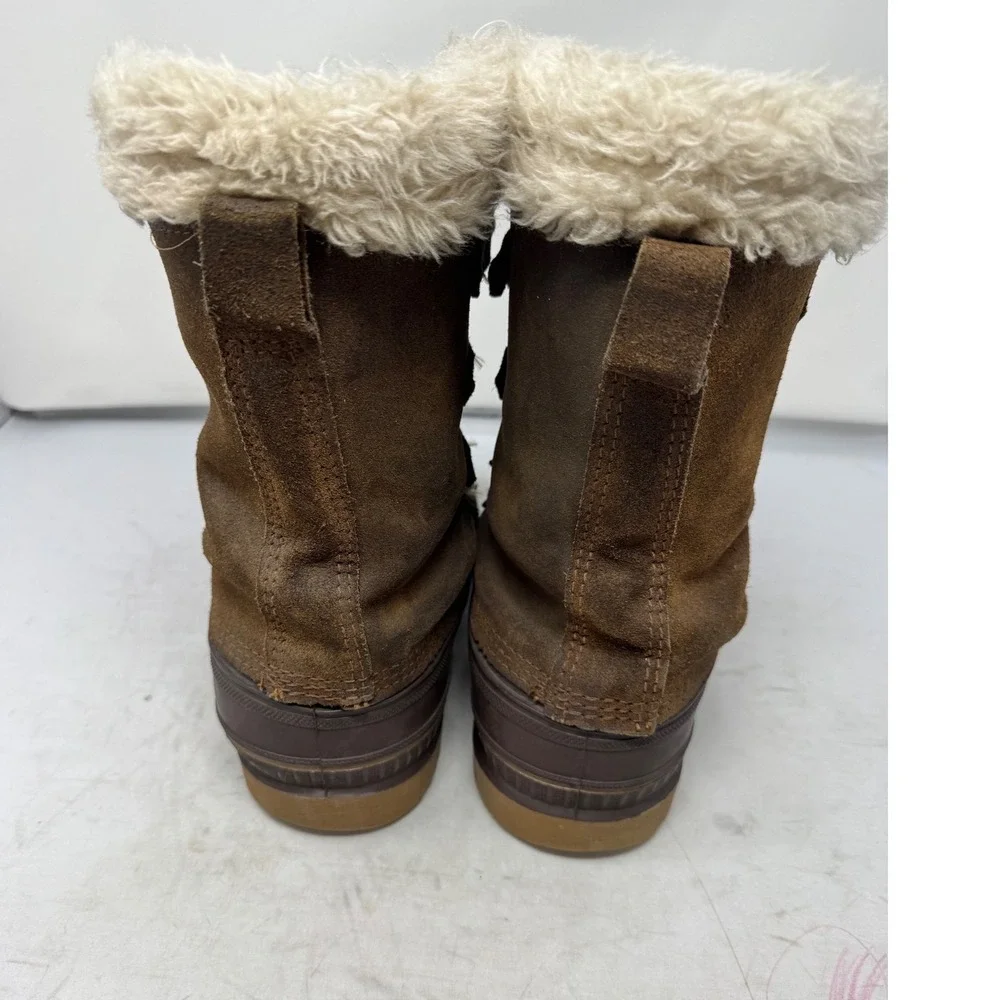 🔥Vintage SOREL🤑Brown Suede‎ Winter Pac Boots Made in USA Size 9 Steel Shank